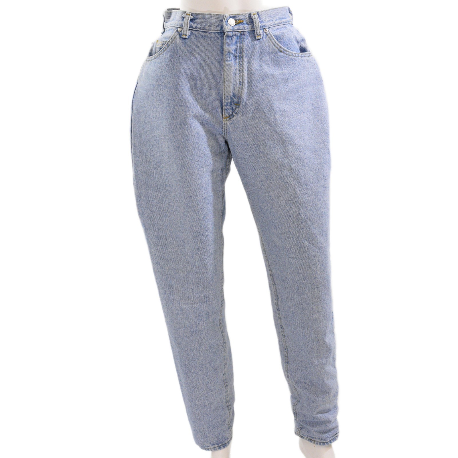 80s Vintage Lee Light Stone Wash Tapered Jeans Womens M High Waist Mom Jeans 10
