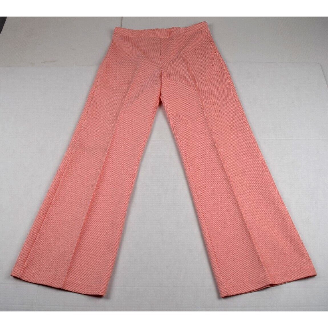 Vintage Top Pants Set Ecco Bay Size S 70s Red White Candy Stripe Polyester