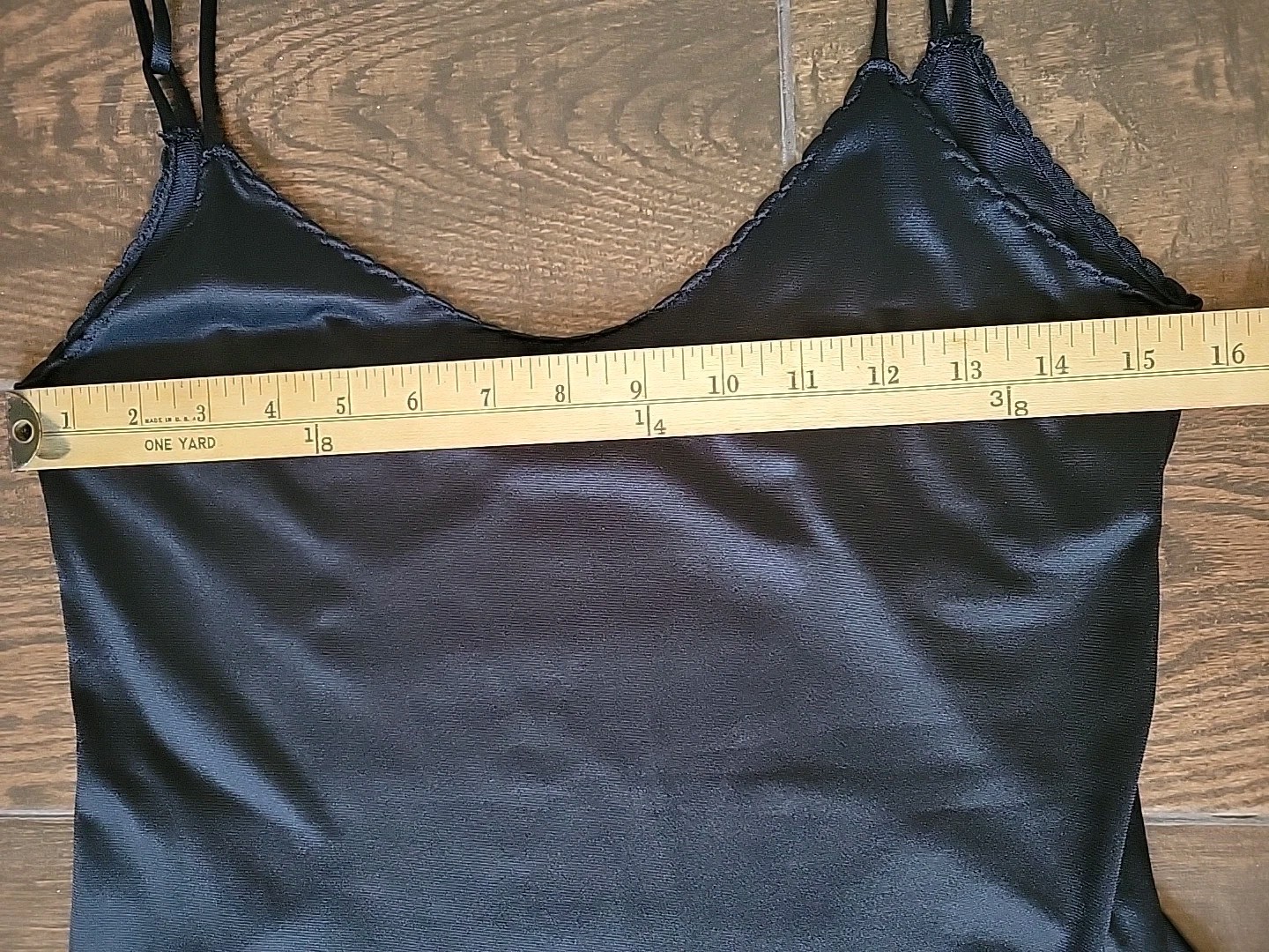 Vtg Lady Cameo Black Ruffle Slip Maxi Dress S Open Slit Lingerie 80s 90s Sheer