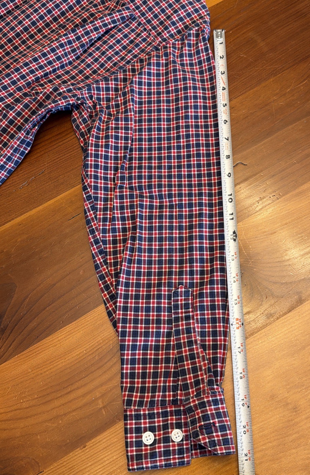 Vintage Women’s Eddie Bauer Button Plaid Shirts- Red White & Blue XS/XP Lot Of 2