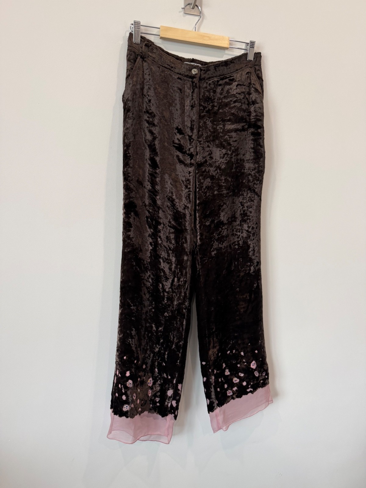 Yoshiki Hishinuma Rare Vintage Japanese Brand Designer Y2K Women’s Velvet Pants