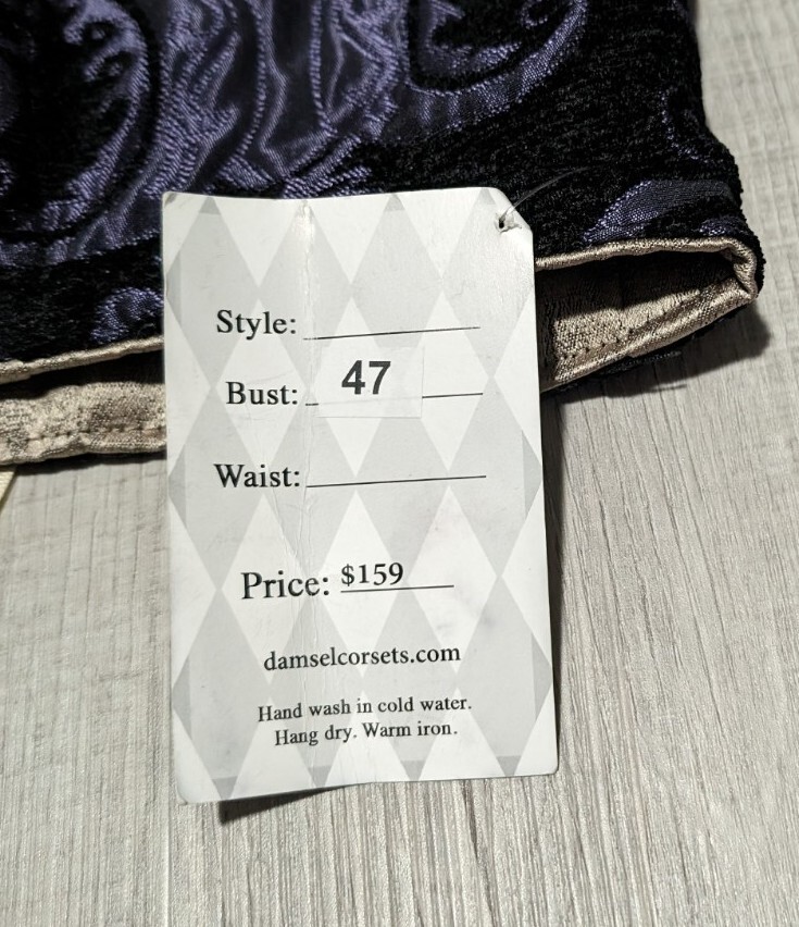 Damsel In This Dress Corset Sz 47 Purple NWT
