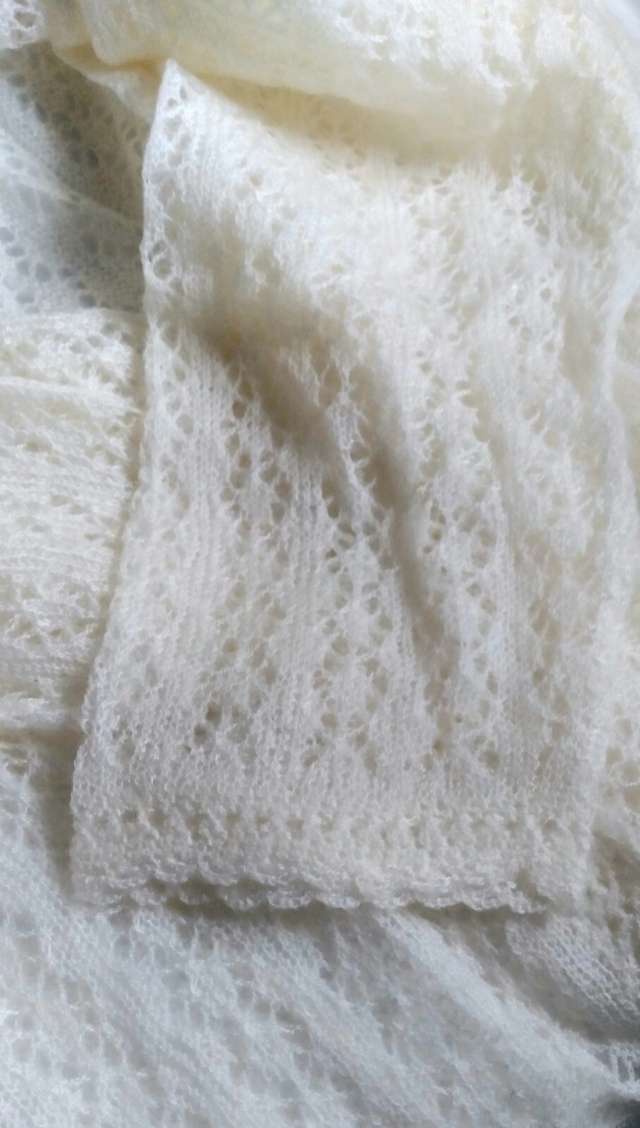 Vintage Style Hand Knitted Ivory Off White Women’s Cardigan Handmade Size S-M