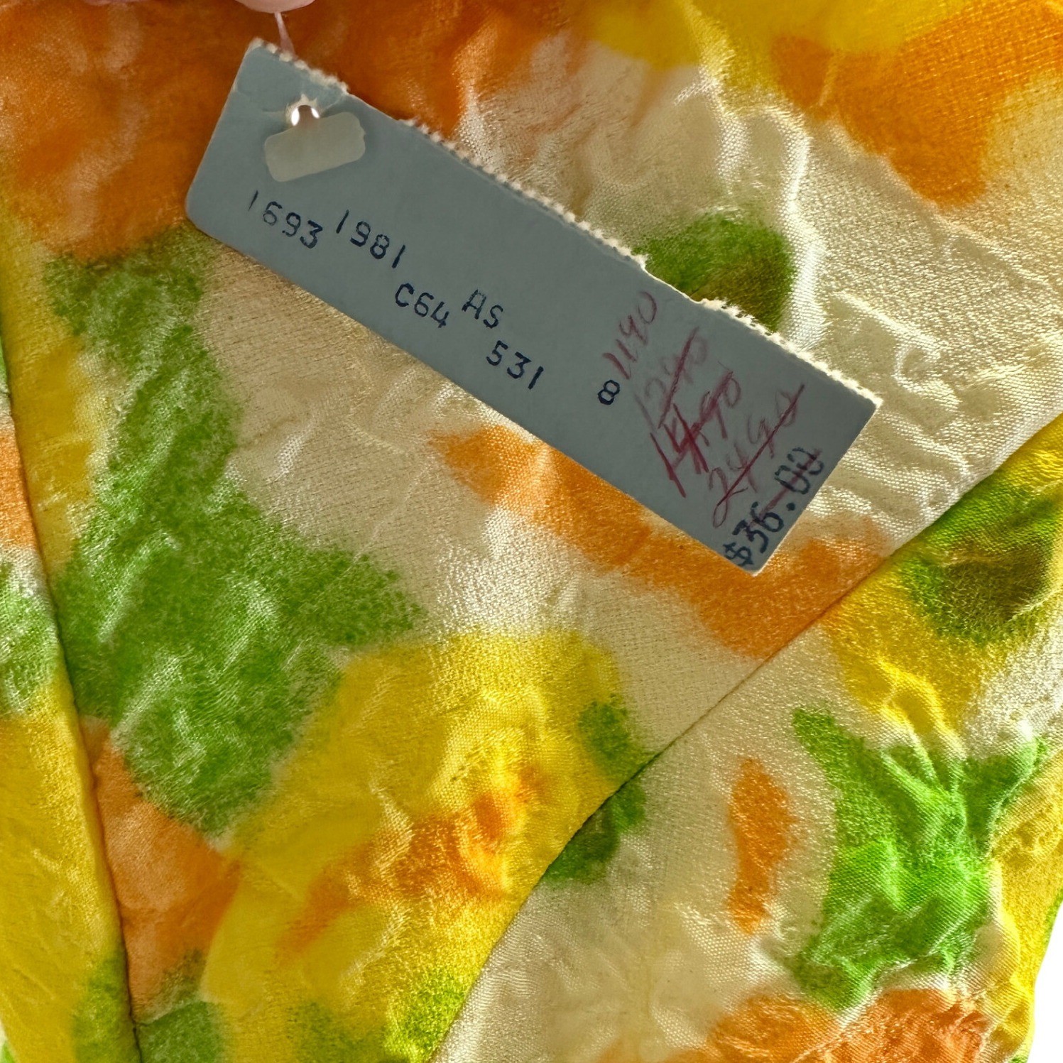 Vintage 60s Sleeveless Mod Floral Shift Dress A Line Quilted High Neck NOS JS