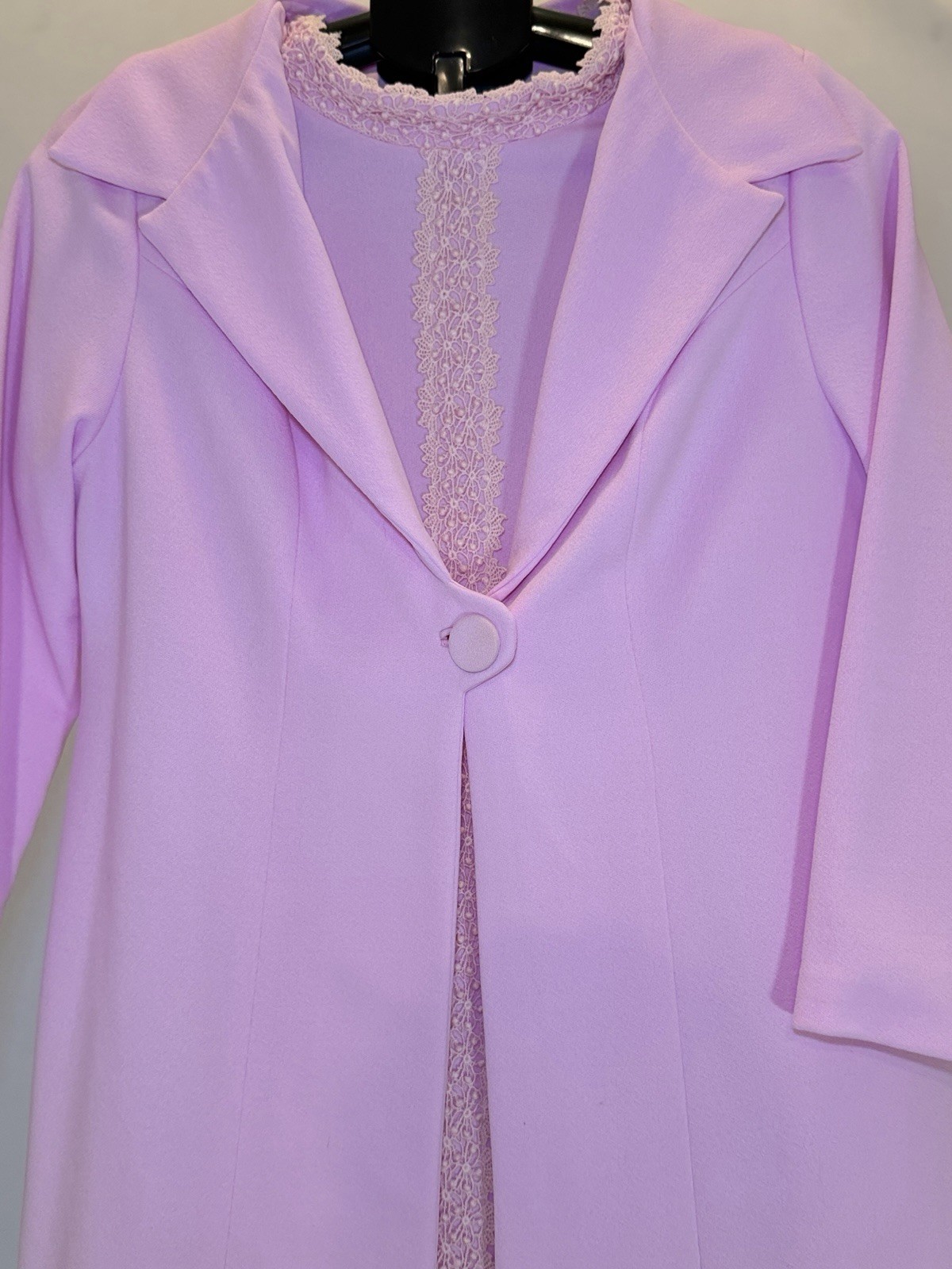 Vintage 1960s Alfred Werber Pink Coat Dress Set No Size Tag