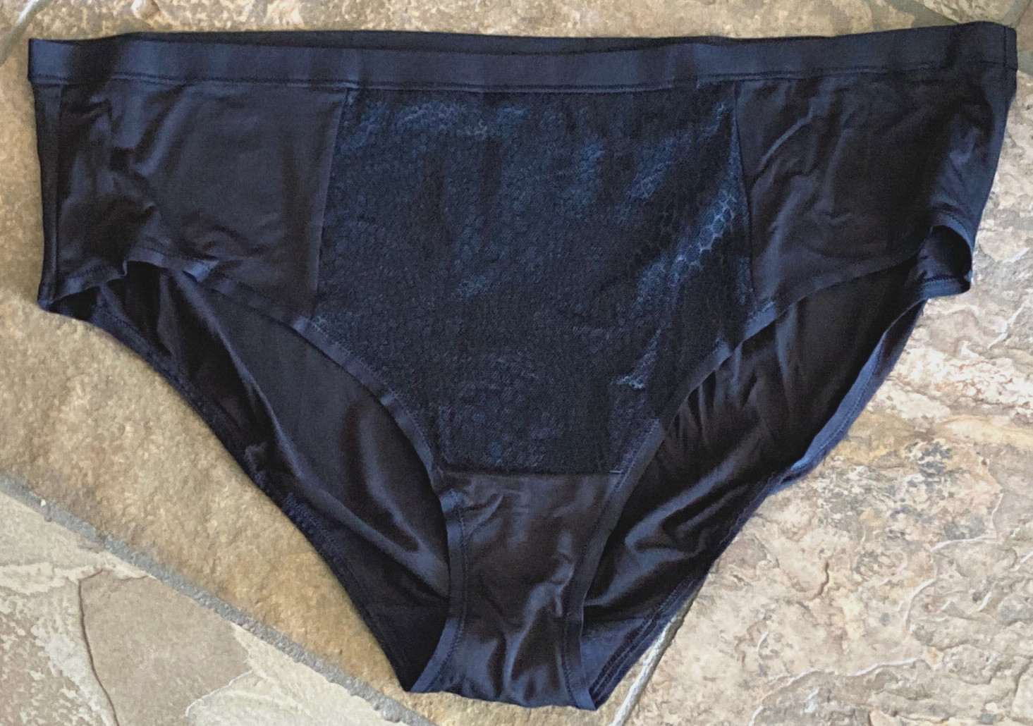 Warner’s 10/3XL Black Blissful Hipster Brief Tummy Control Panty #5023