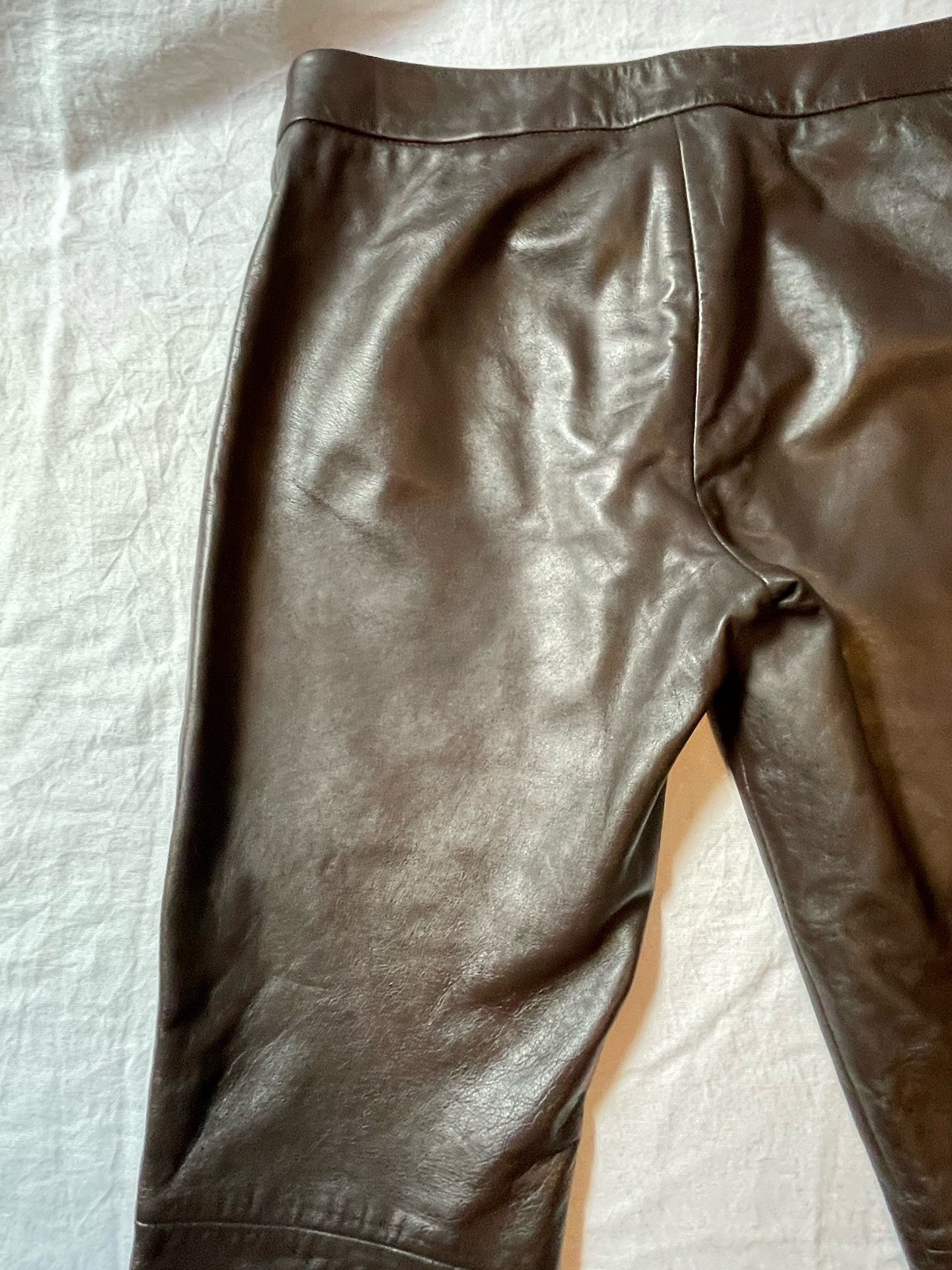 Vintage Y2K VS2 by Vakko Chocolate Brown Lambs Leather Pants Bootcut Size 2
