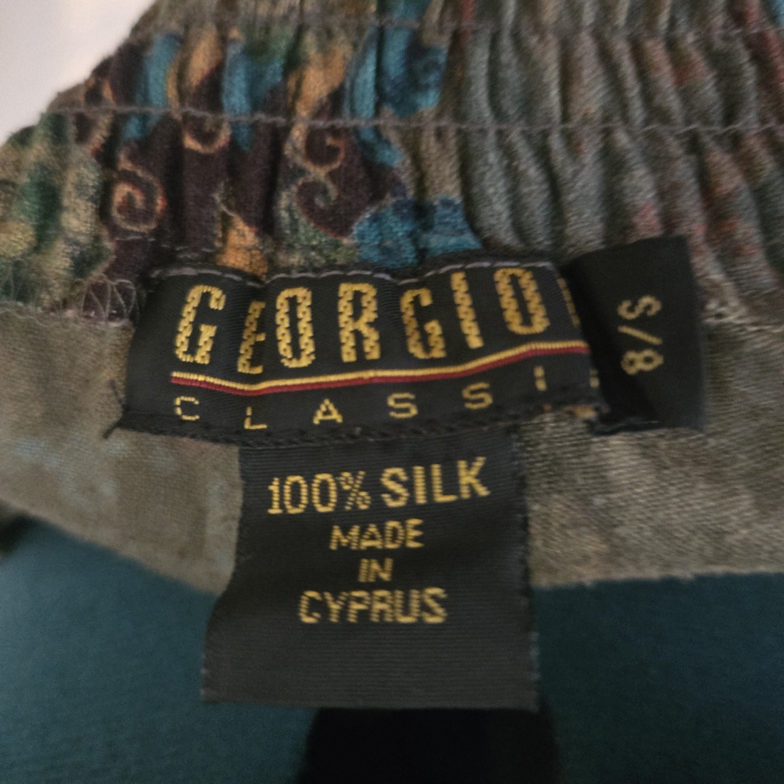 Vintage 1980s Baroque High-Waisted silk Shorts Georgiou Classics Dark Academia