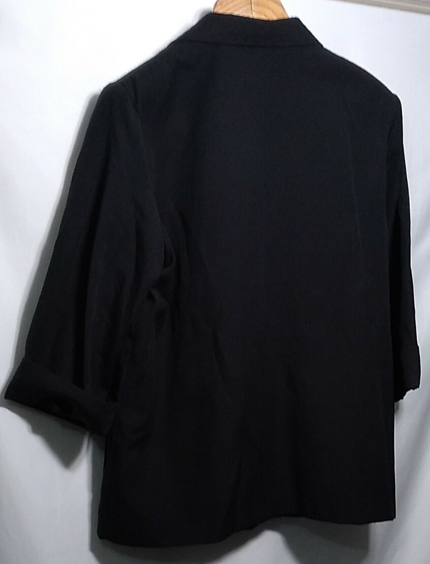 VTG suit jacket black blazer womens 20 (48 chest) 3/4 sleeve USA Cricket Lane
