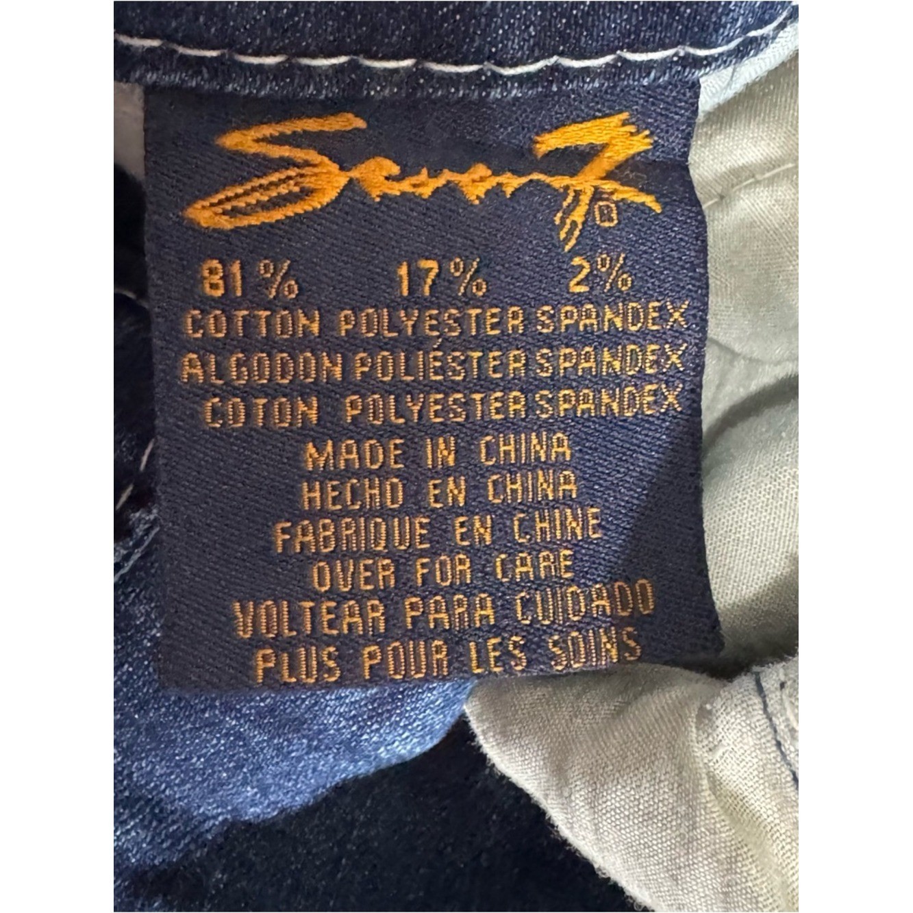 Seven7 Denim Shorts 4 Embroidered Pocket Contrast Stitch Y2K Retro Whiskered 4