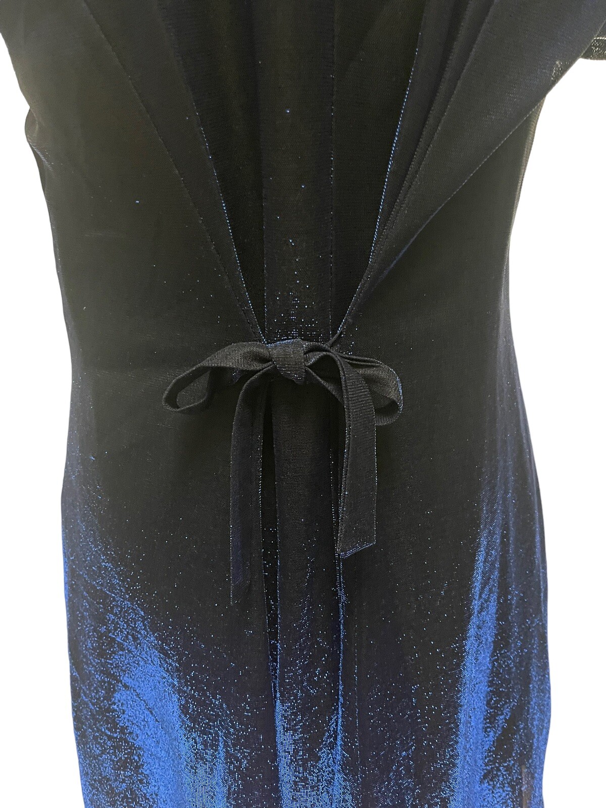 New Vintage Dress 80’s 90’s Molly Malloy Evening 12 Formal Blue Metallic USA
