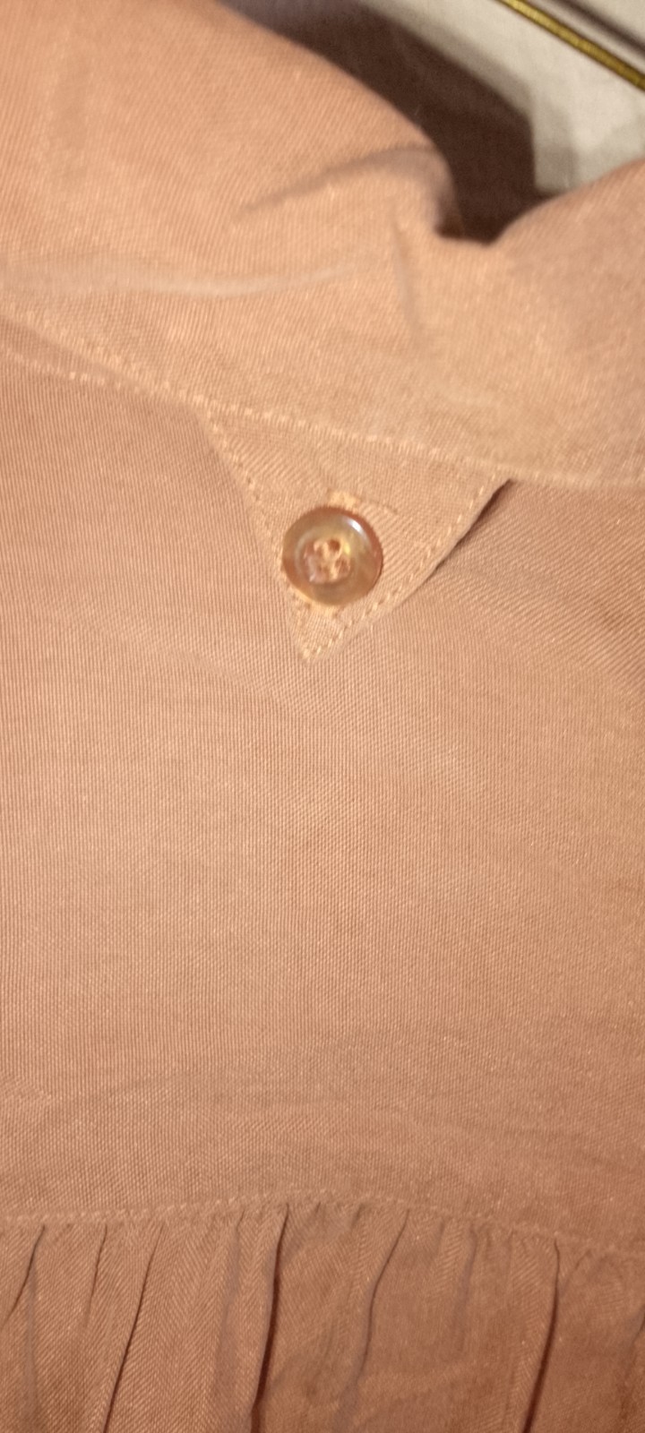 Vtg,FAGI Women’s LG,Refined Silk, Button Down Long Sleeve, Terracotta,Old Money