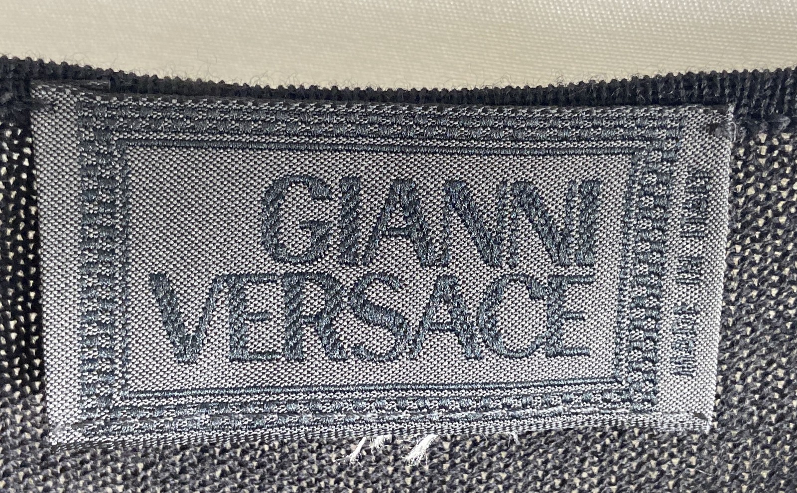 Gianni Versace Women’s Black Wool Rhinestone Greek Key Tank Top Size M