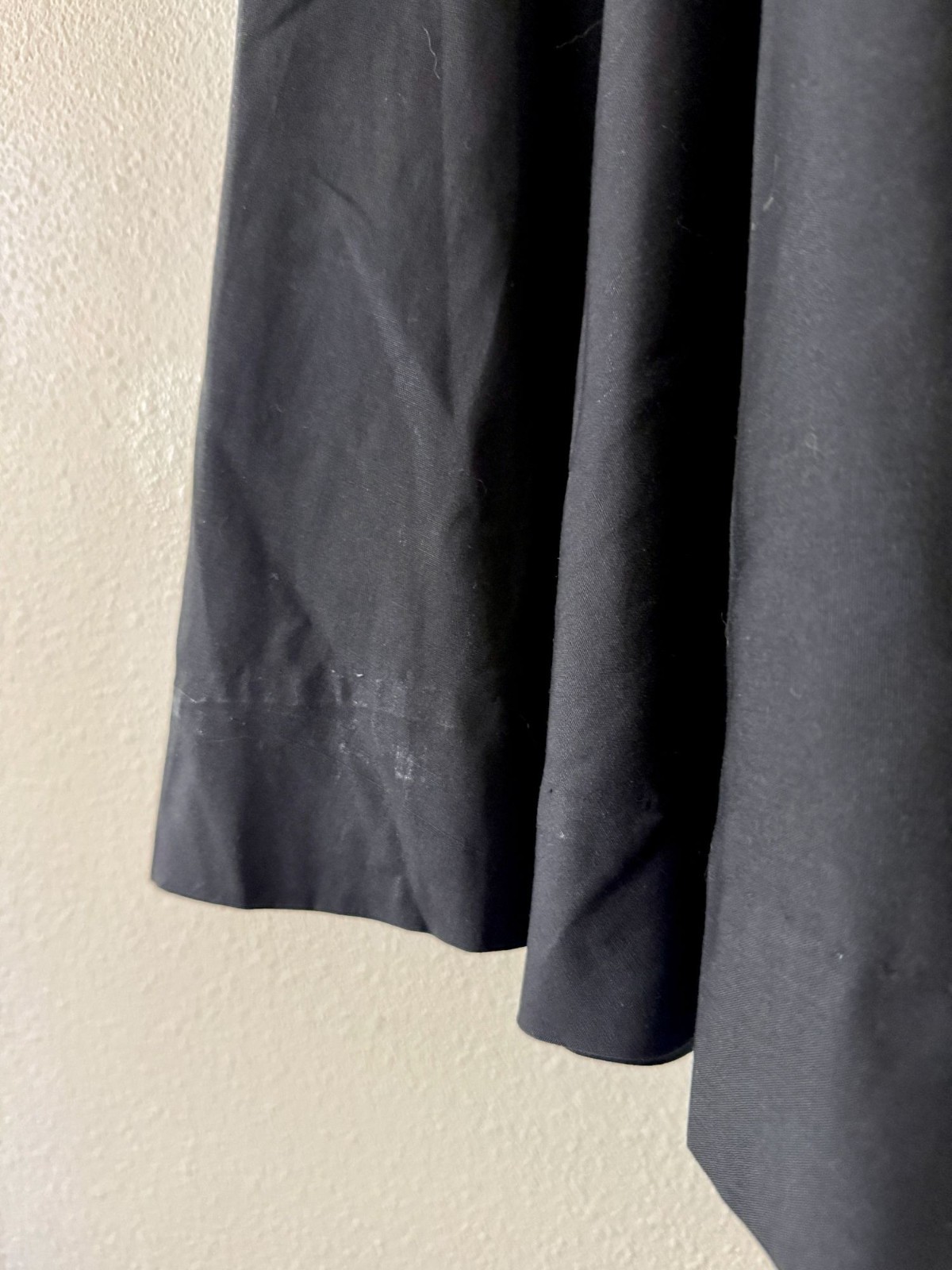 Vintage 1950s Black Full Circle Skirt in XS With Metal Zipper/ 1950s Circle