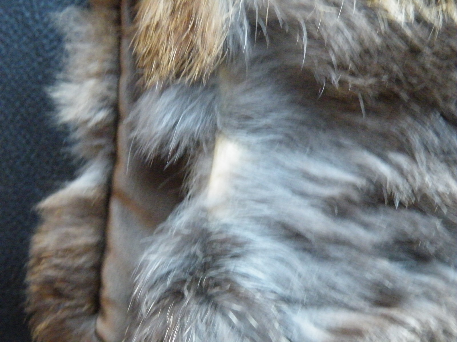 READ „AS IS” Rabbit FUR Women’s Coat PATCHWORK with LABEL Jacques Saint Laurent