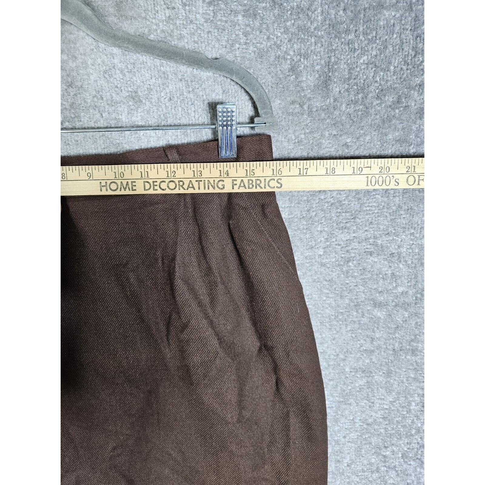 Vintage Michele Straight Maxi Skirt Womens Juniors Size 13/14 Brown Wool Lined