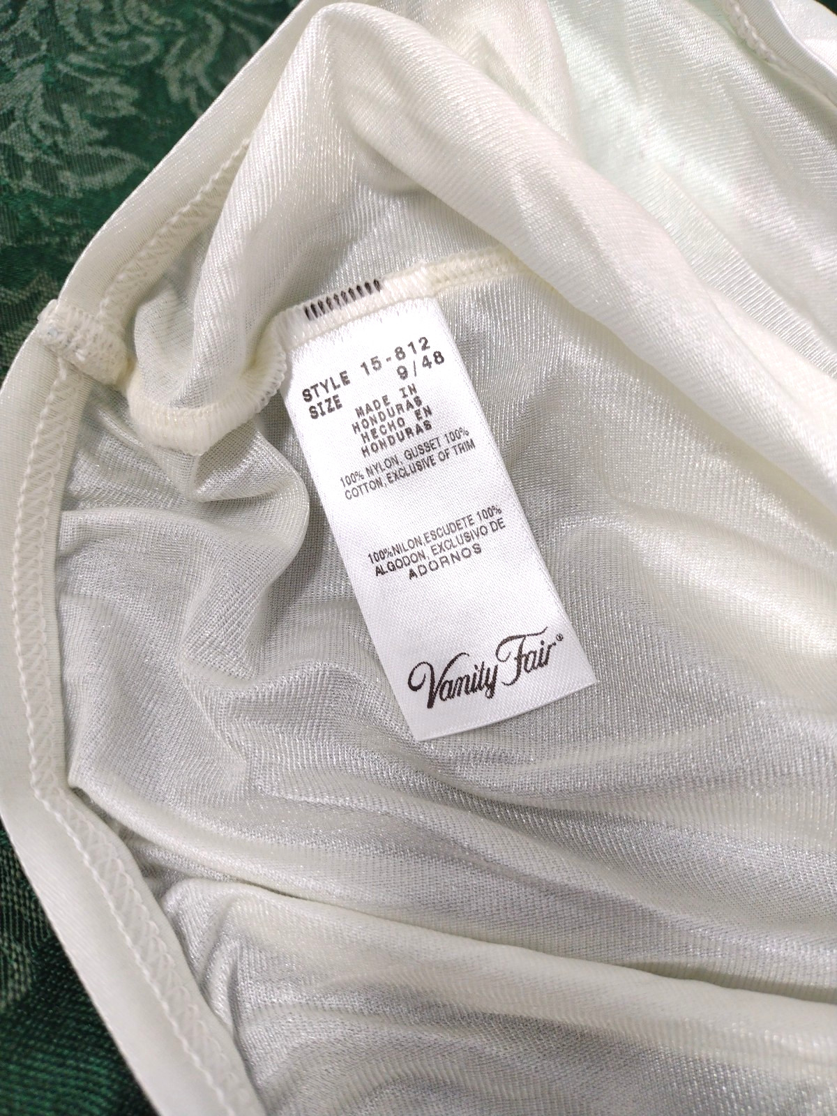 VTG NWT VANITY FAIR Granny Panties Brief Satiny Nylon Ivory Size 9 2XL NEW