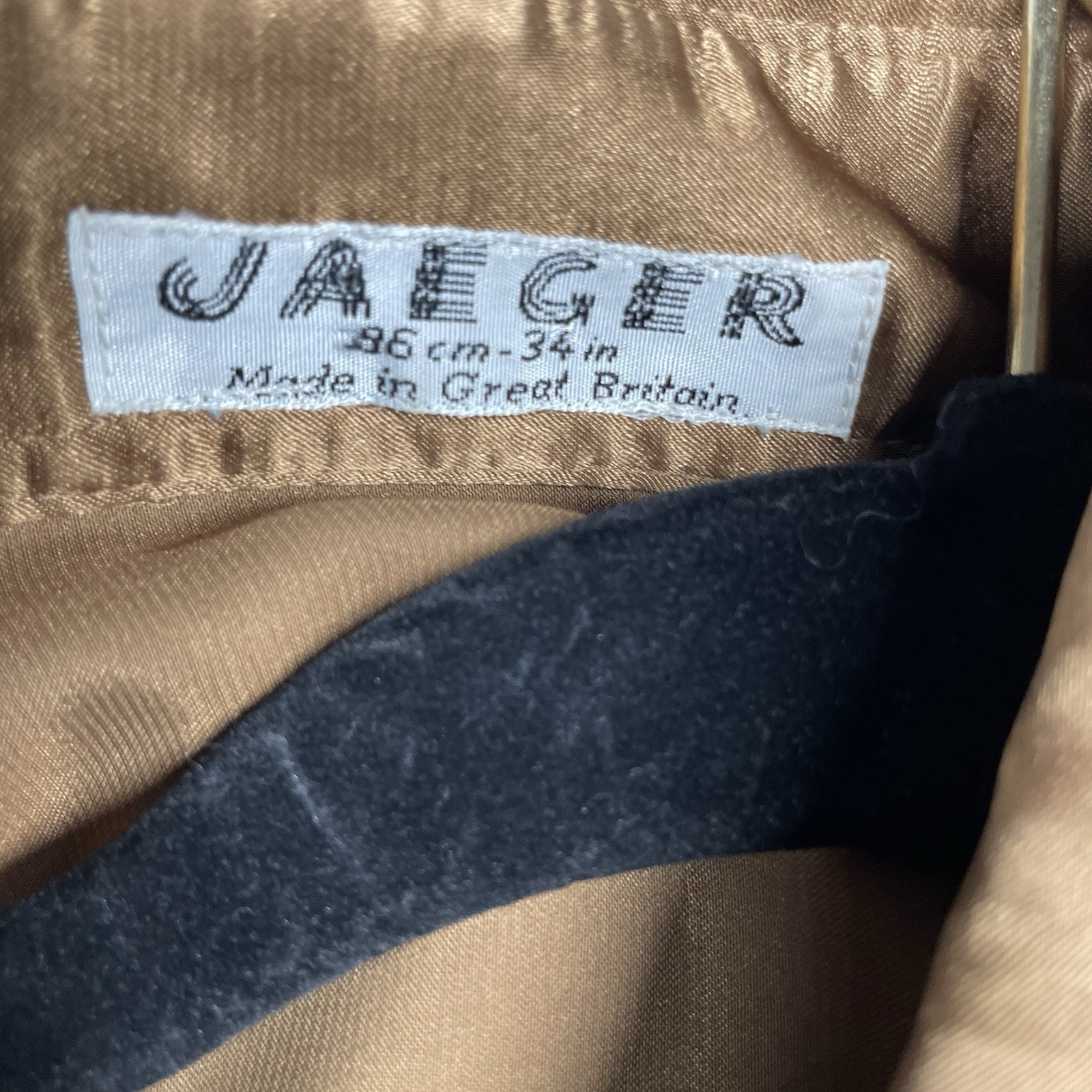 Jaeger vintage gold satin formal Blouse Sm 34 UK glam retro mod style