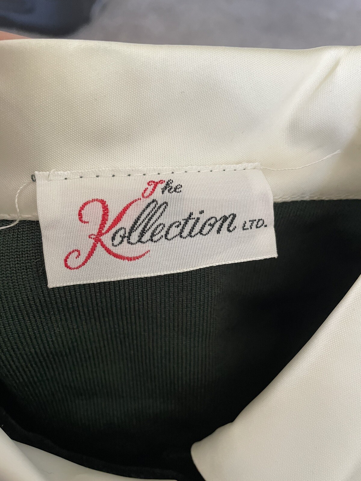 Vtg 90 The Kollection Button Down Shirt Dress Green Velour Velvet Lolita Goth