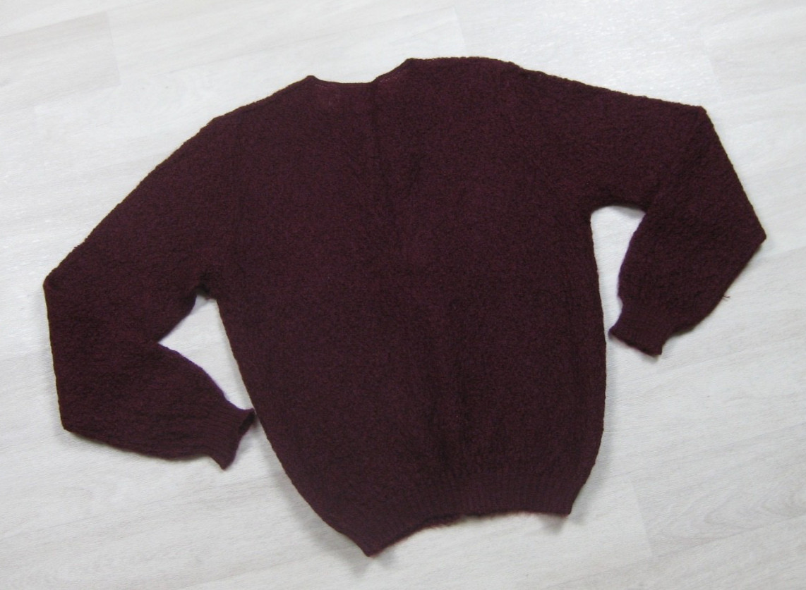 Vintage 50s Dotty Mann Mohair Blend Cardigan Sweater Womens (M) V Neck Grunge