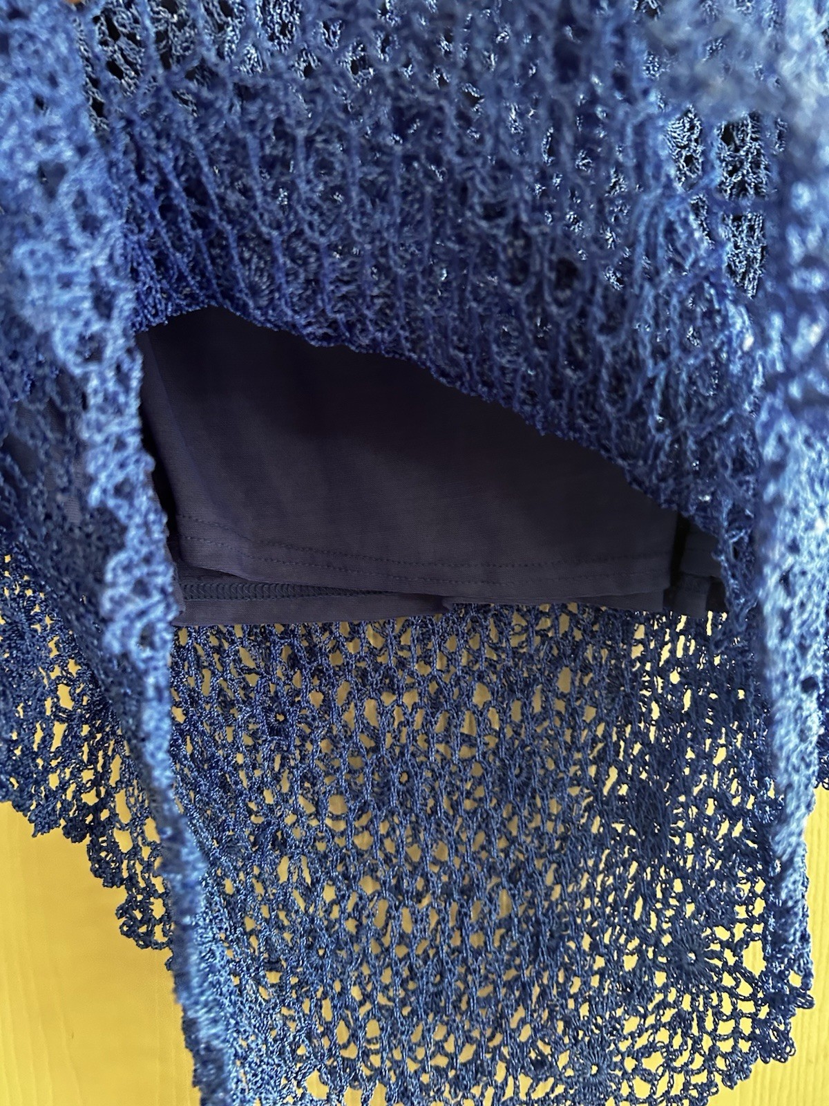 VTG 90s 70s Crochet Romantic Layered Boho Victorian Revival Tunic Blouse M