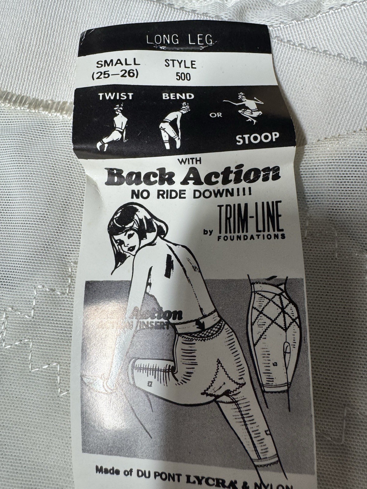 VINTAGE TRIM-LINE FOUNDATIONS LONG LEG GIRDLE . SIZE SMALL 25-26. NEW!