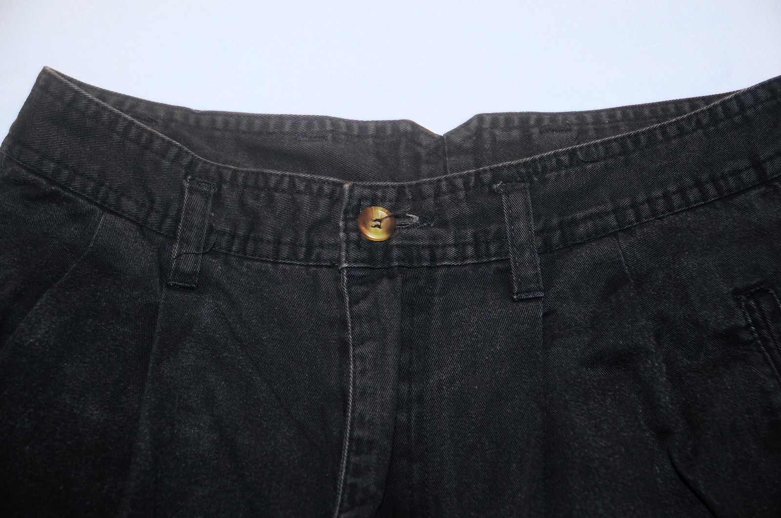 VTG 90s White Stag Black Wide Leg Pleated Cotton Shorts XXS/XS 5 1/2″ Inseam