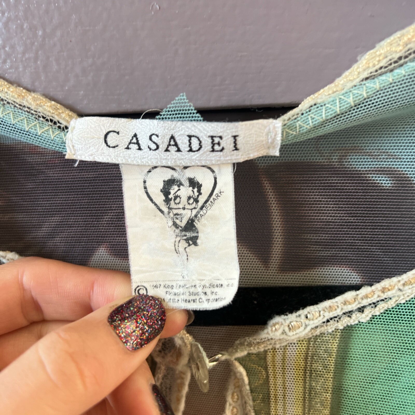 Eletra Casadei Betty Boop Birth of Venus Vintage cardiga