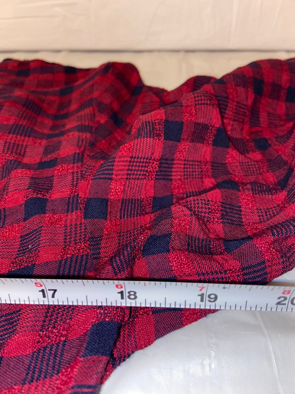 Vintage 90s Ellen Ashley Red Blue Plaid Long Sleeve Full Button Frt Maxi Dress M