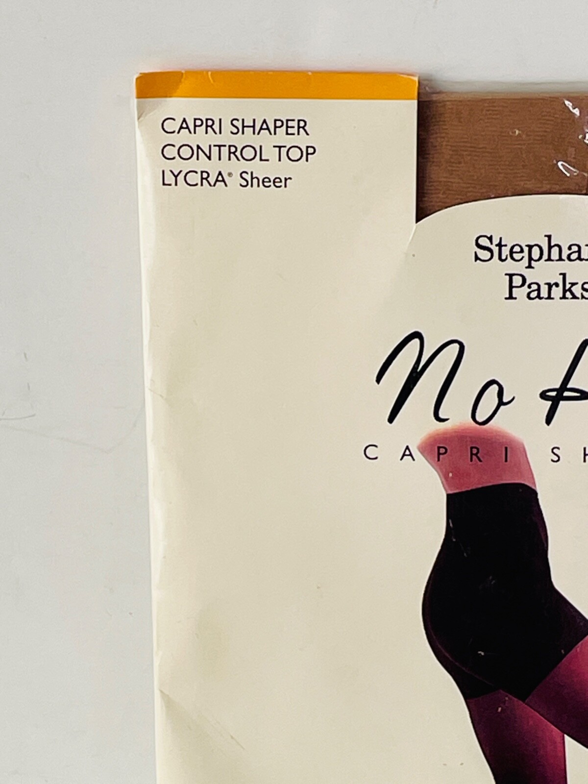 NOS VTG STEPHANIE PARKS NUDE SHEER CONTROL TOP NO HOSE CAPRI SHAPER NYLONS*TALL