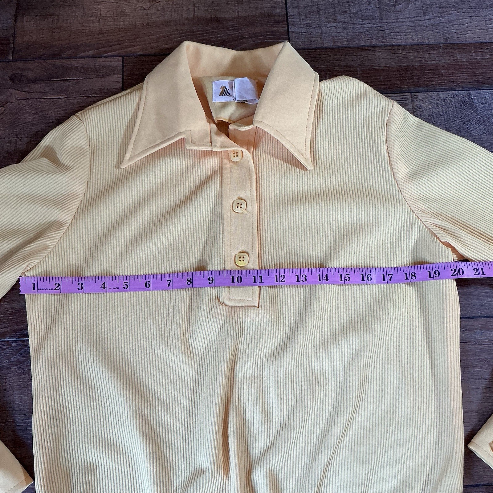 Vintage Mr. Fine Dallas Women’s Pantsuit Size 16 Yellow 2 Piece Set Top #15818