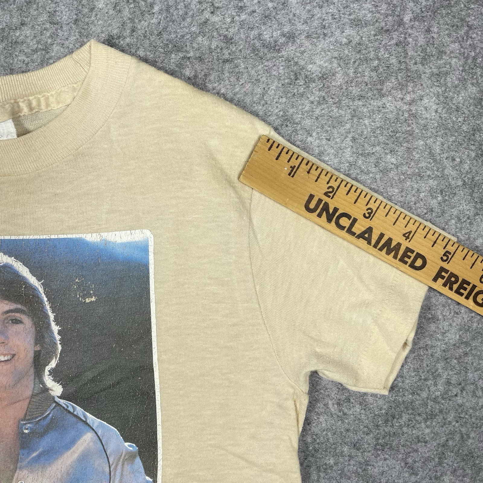Vintage 1970s Andy Gibb T Shirt Youth Medium Womens XS 14×19 Silver Jacket Rare