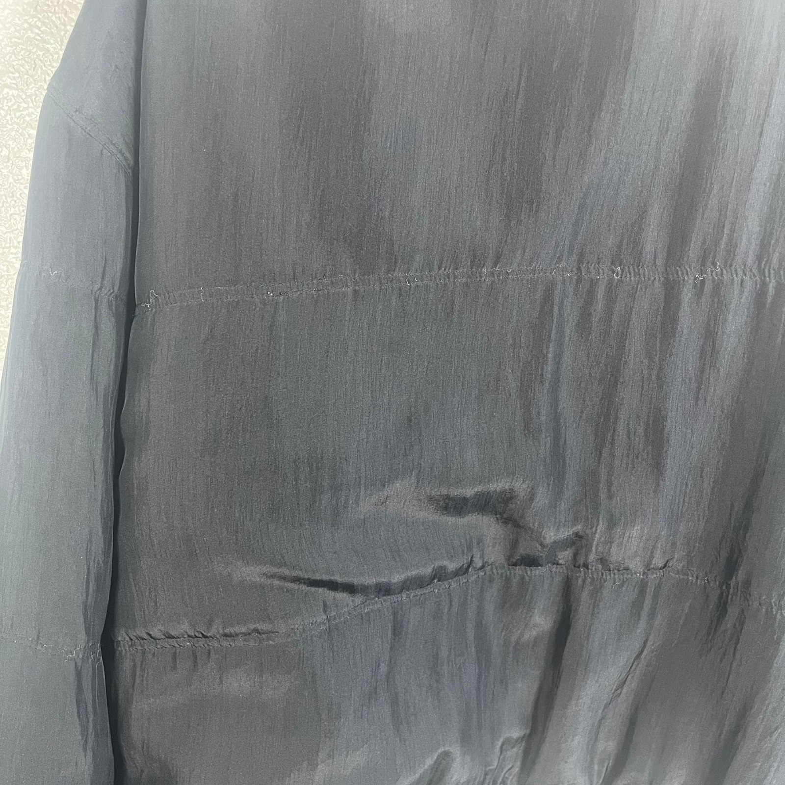 Rare Vintage 100% Silk Women’s Black Bomber Jacket – Oblisk Medium