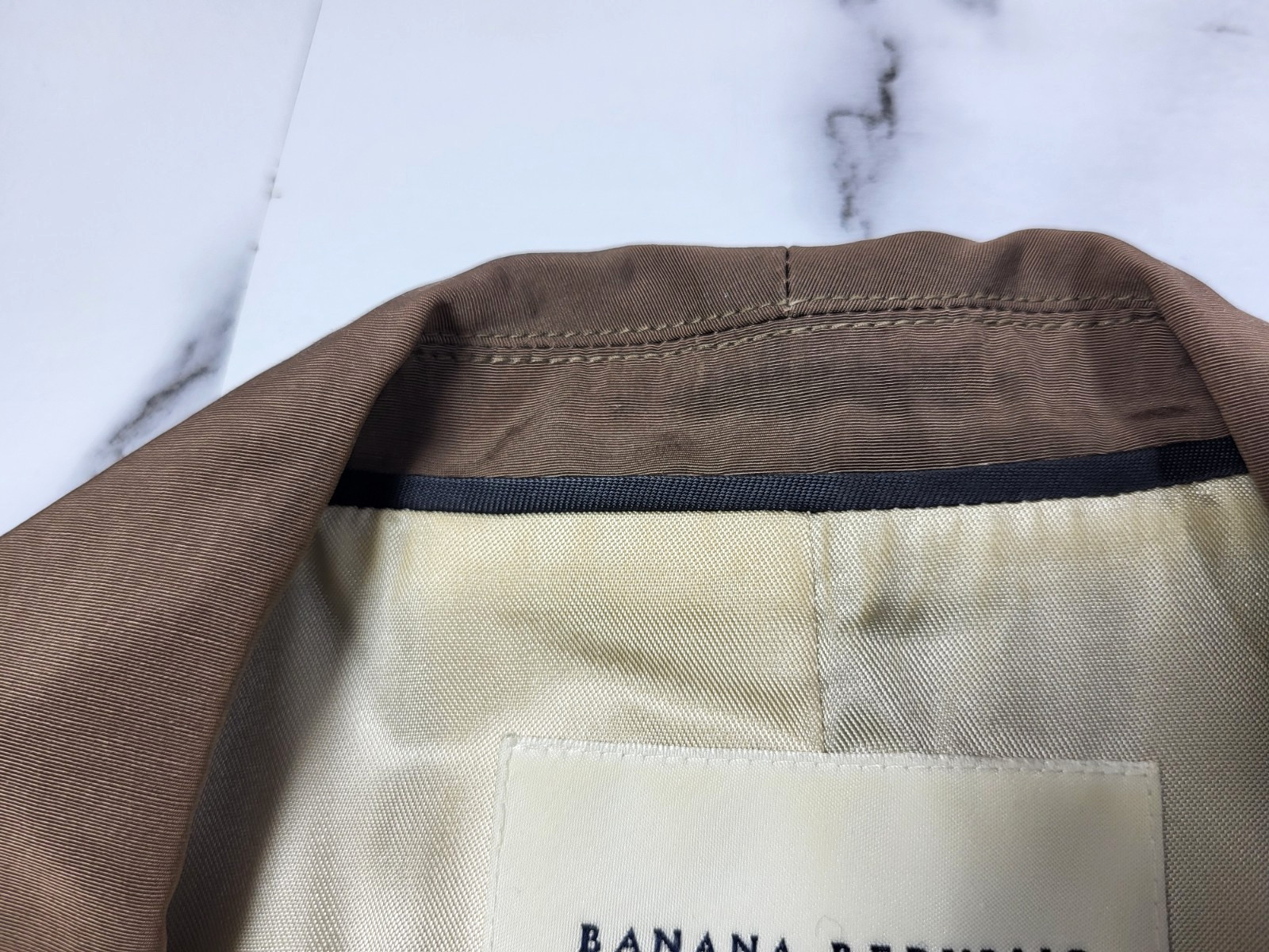 VTG Banana Republic Brown/Olive Double Breasted Fitted Vest Size 12 Academia