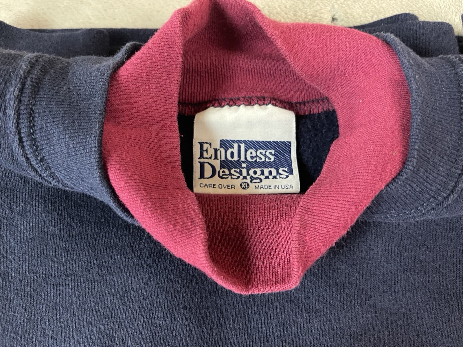 VTG Endless Designs Patriotic Teddy Bear XL Crewneck Sweatshirt USA !!