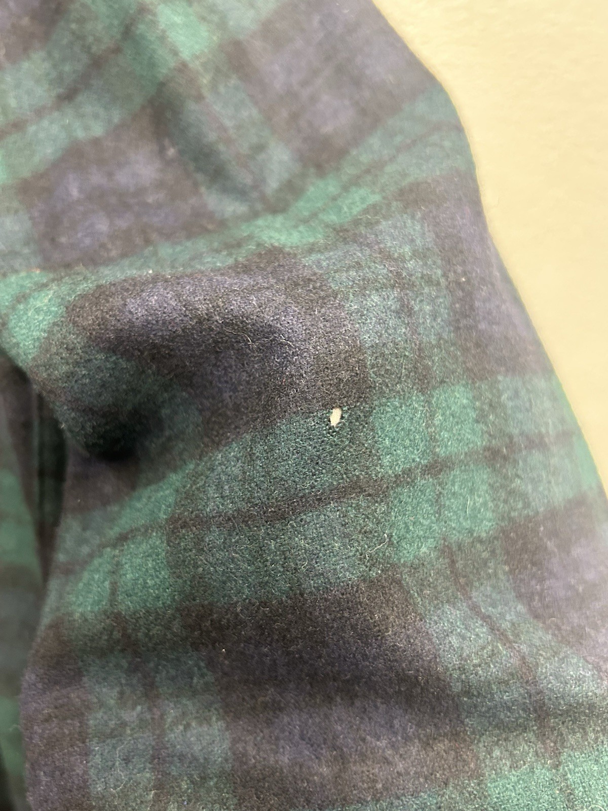 Vtg Pendleton Blazer Large Green Blue Tartan Plaid Virgin Wool Crest preppy
