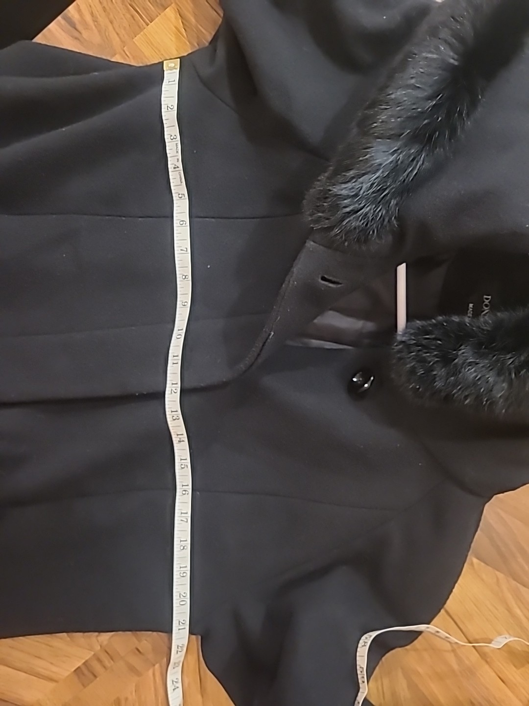 Rare Vintage Donnybrook Rabbit Fur Lined Hood Full Length Wool Coat Sz 8 Vintage