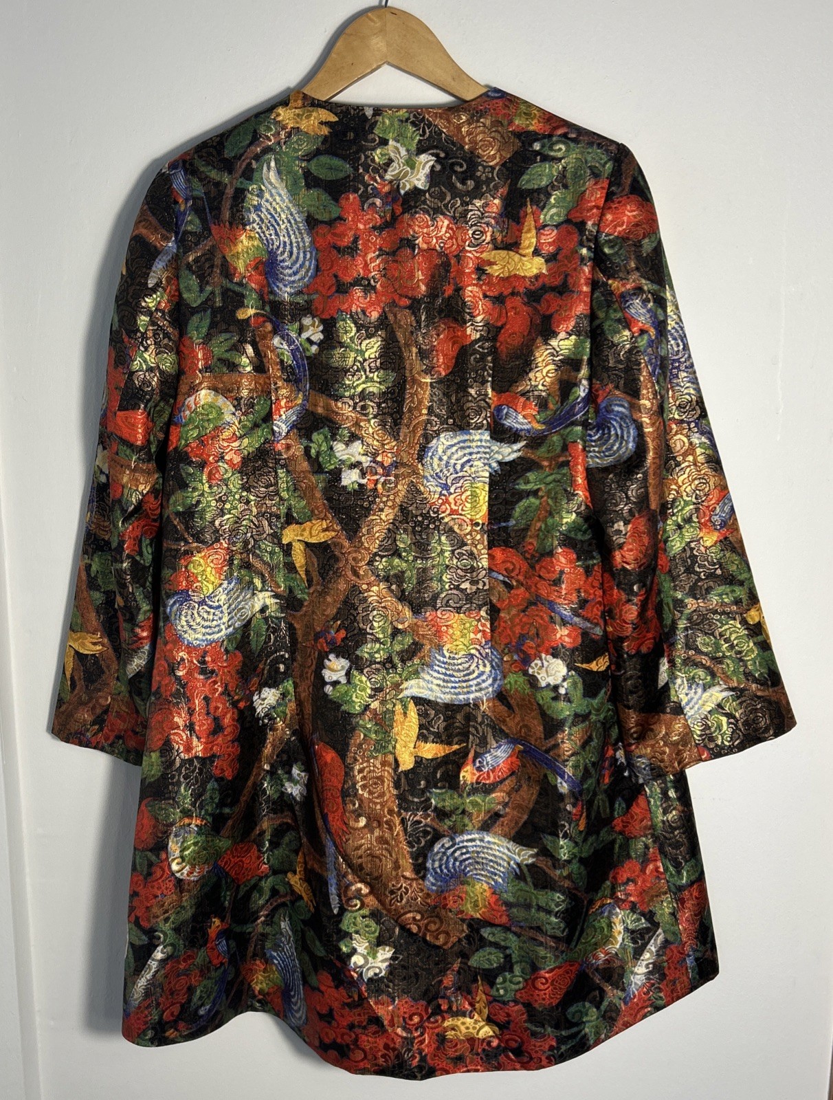 Vintage 50’s Asian Motif Jacket Bride Abstract Art to Wear No Tags 2X