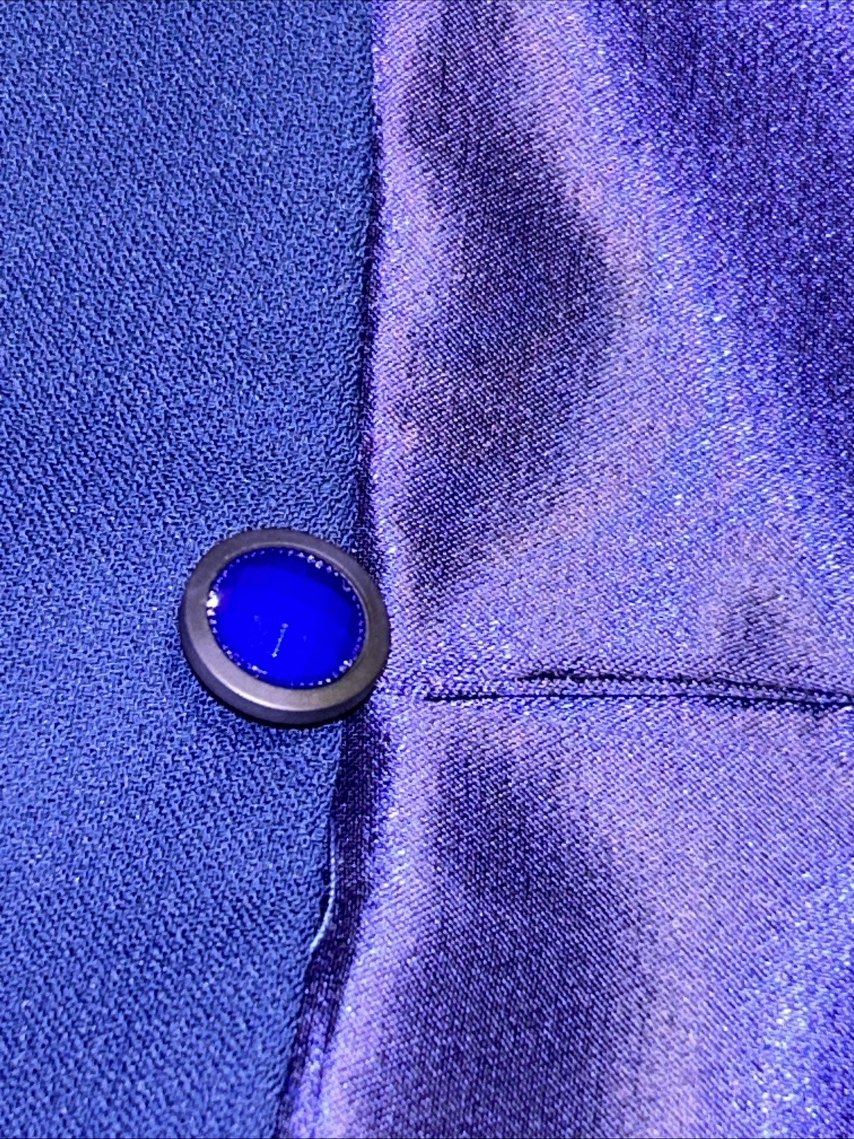 JOSEPH RIBKOFF Formal Long Dress/Jacket Sz 14 Royal Blue, Purple Trim Wedding
