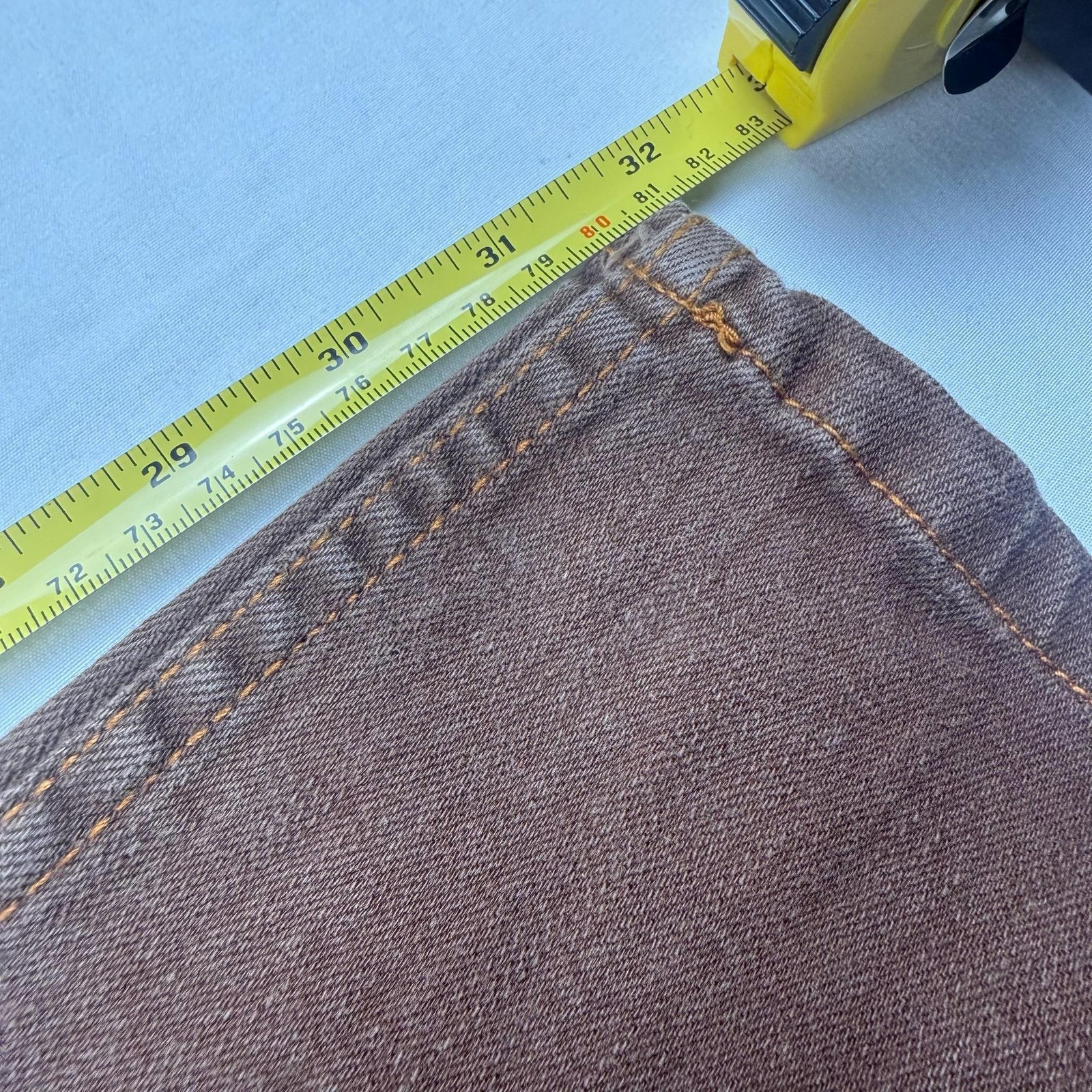 Apple Bottoms Jeans Womens 24/32 Brown Bootcut Embroidered Denim Pants Casual