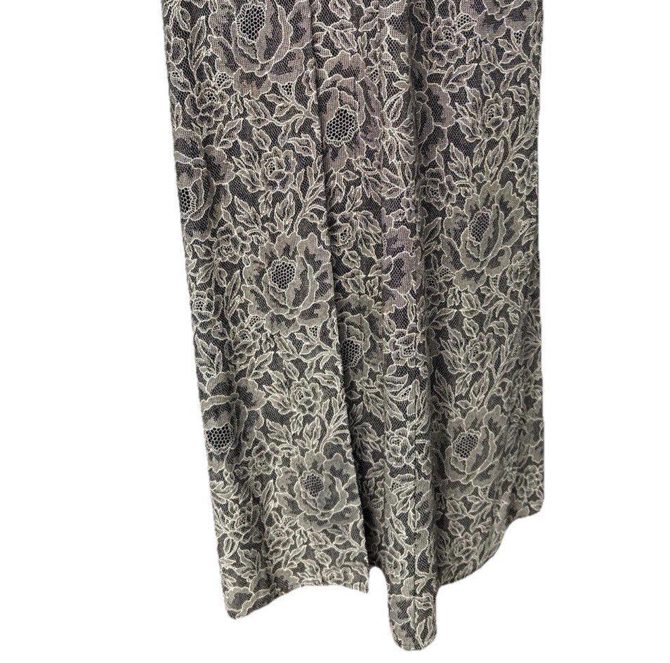 Vintage 90s Rabbit Rabbit Rabbit Shimmer Holographic Maxi Duster Kimono Sz 12