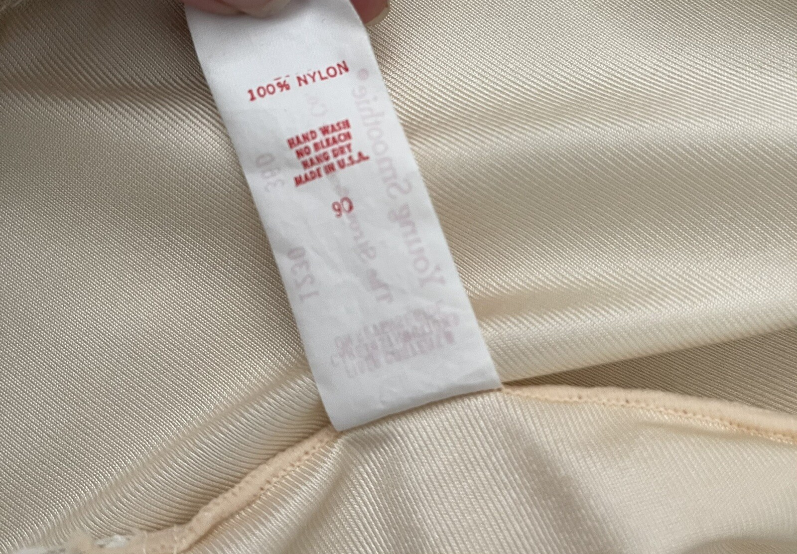 Vtg YOUNG SMOOTHIE Ivory Satin Nylon Lace Underwire Body Suit Teddy Shaper 36D