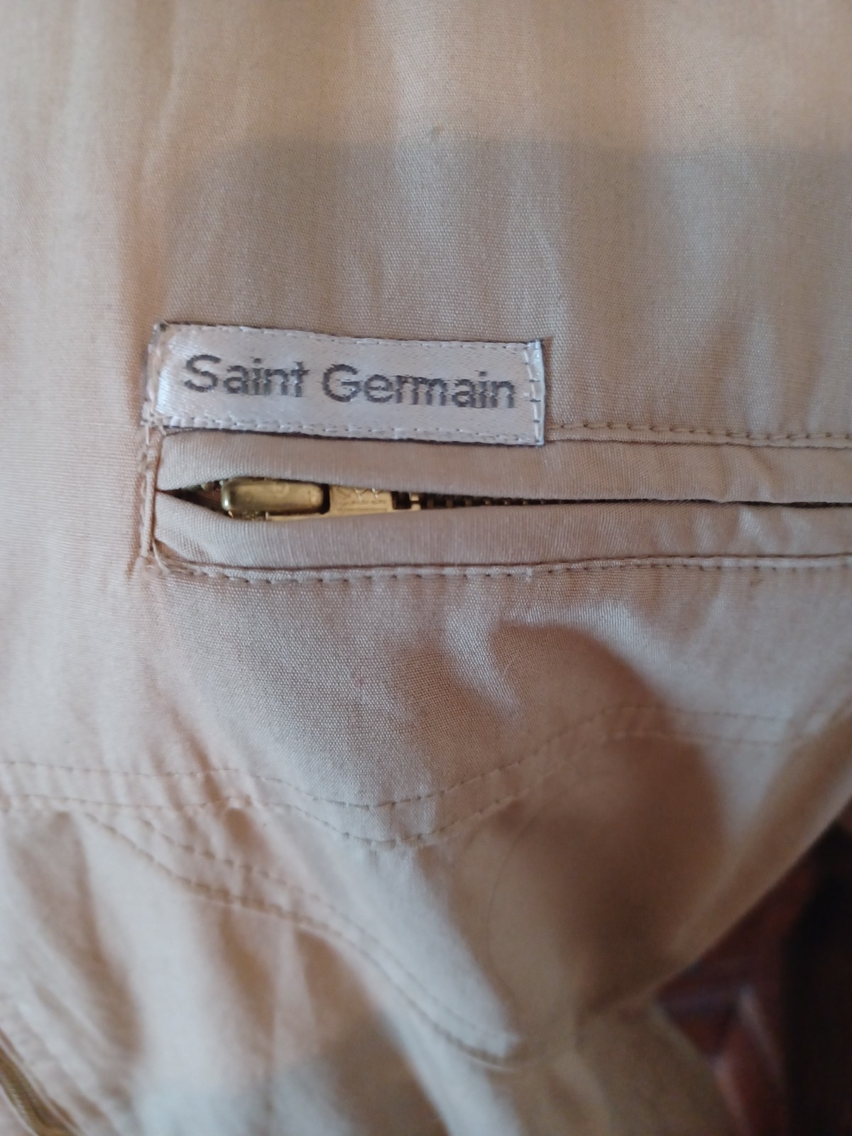 Vintage 1980s Saint Germain Paris Boho/Utilitarian Tan 100% Cotton Jumpsuit