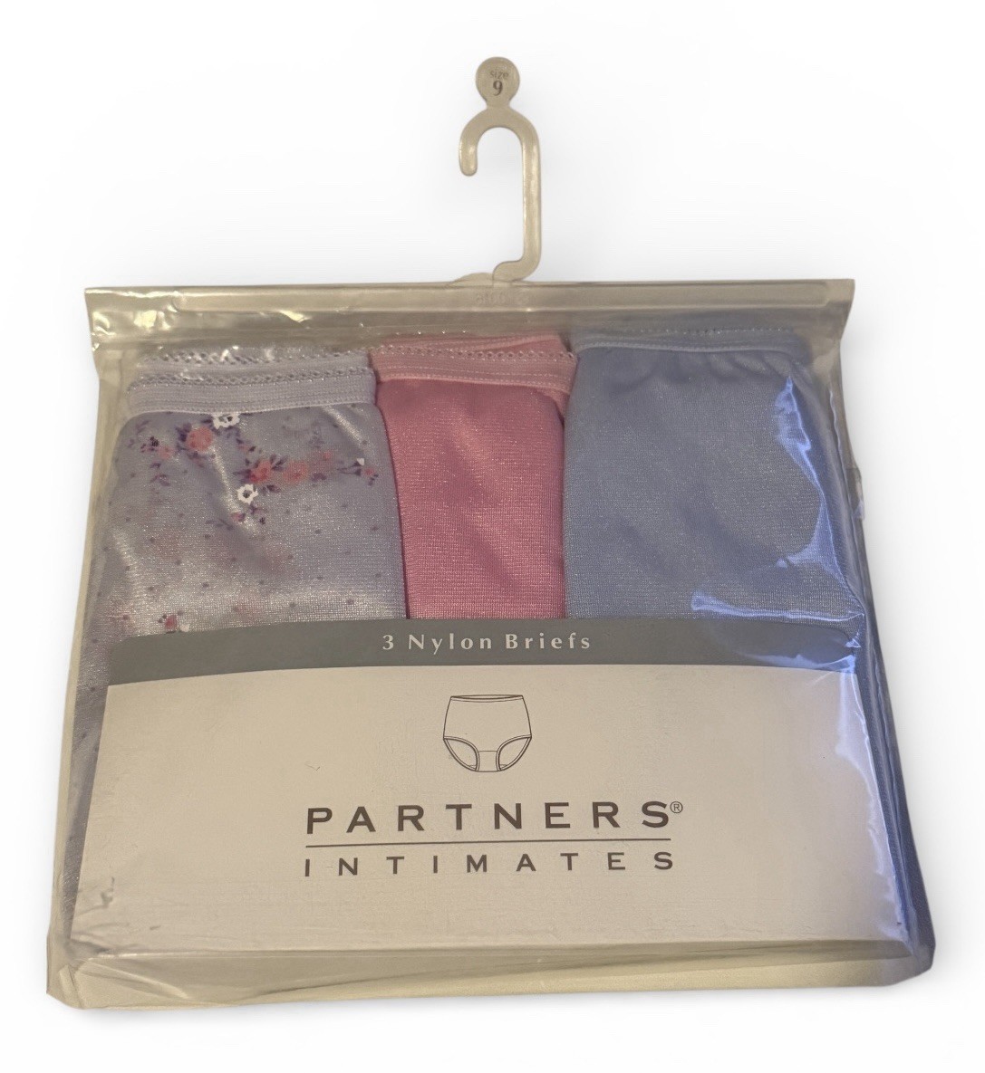 Vtg Partners Intimates Mervyn’s Sz 9 Nylon Brief Underwear Panties NOS 3 Pack