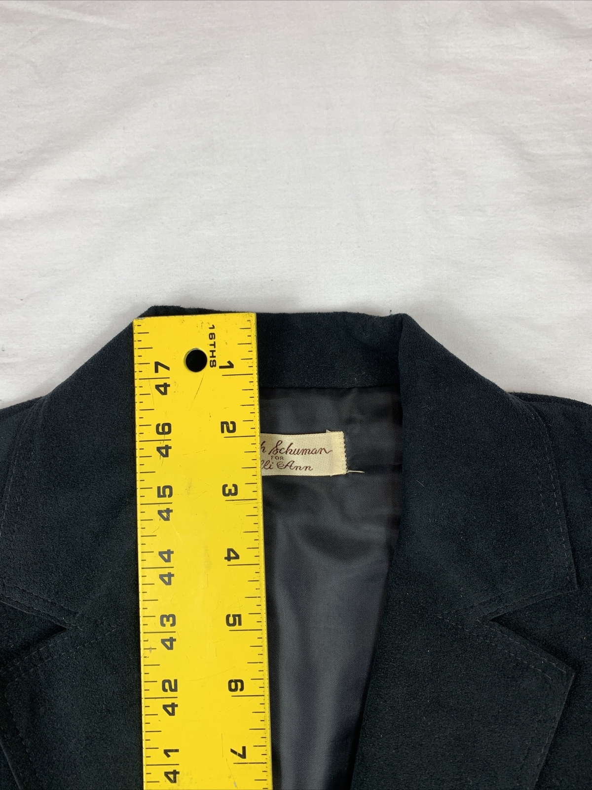 Vintage 80s 90s Adolph Schuman Lilli Ann Womens Ultra Suede Suit Size 10 Black