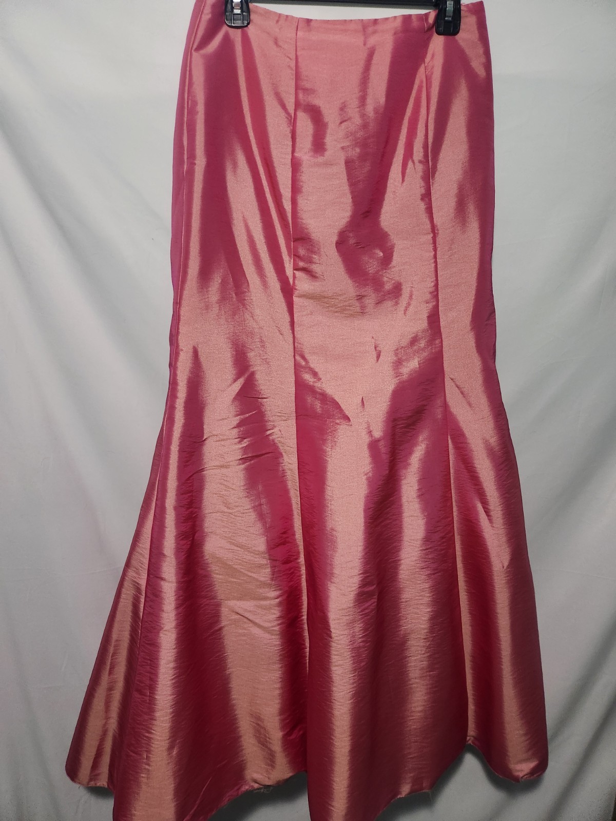 Y2K Raylia Designs Strapless Corset Gown Sz 14 Rose Pink Iridescent Taffeta Prom