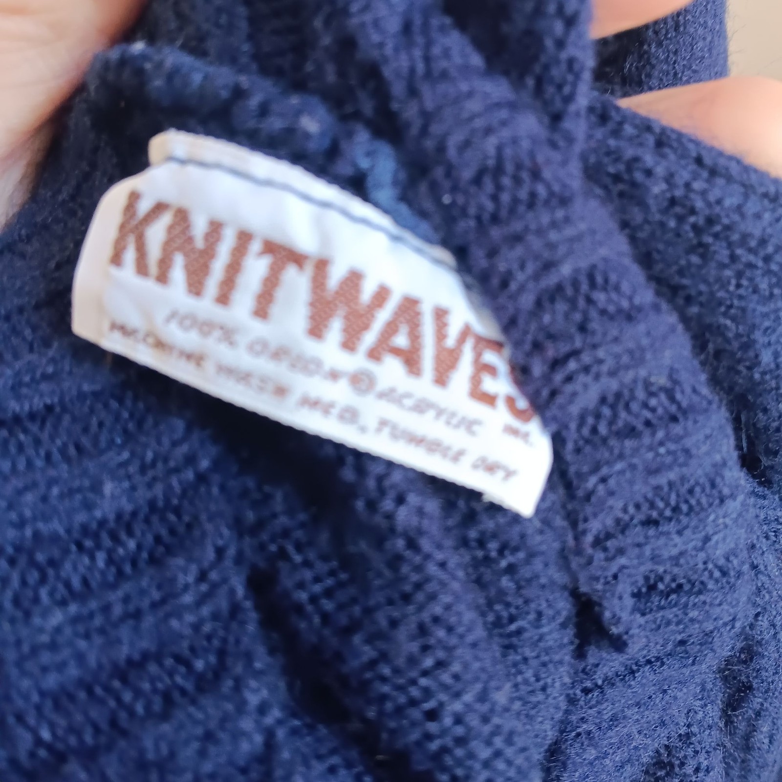 Crewneck Sweater Small Vintage 1970’s Buttery Blue KLM Embroidered Logo