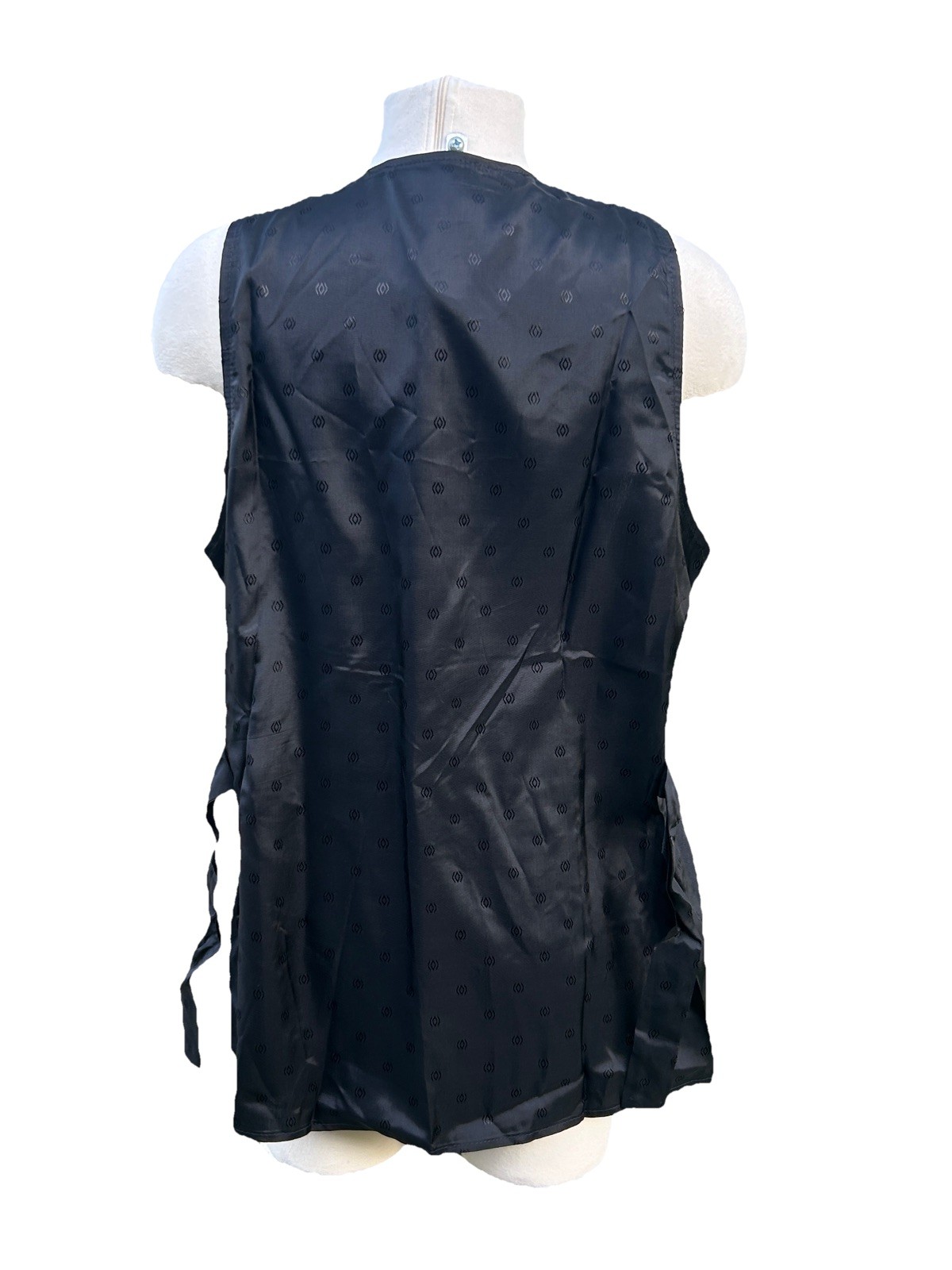 Barrie Stephens 80s/90s Vintage Black Vest with Roman Numeral Embroidery