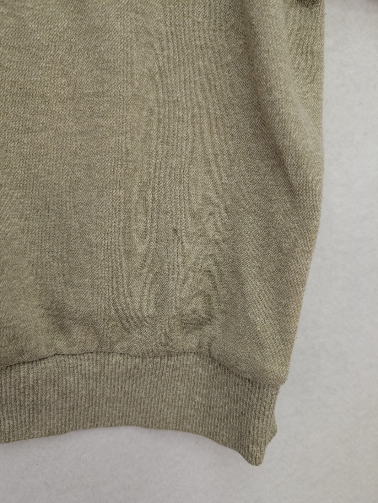 Vintage Women’s Top Beige Short Sleeve Size M/L Collared Polo Stretch Knit
