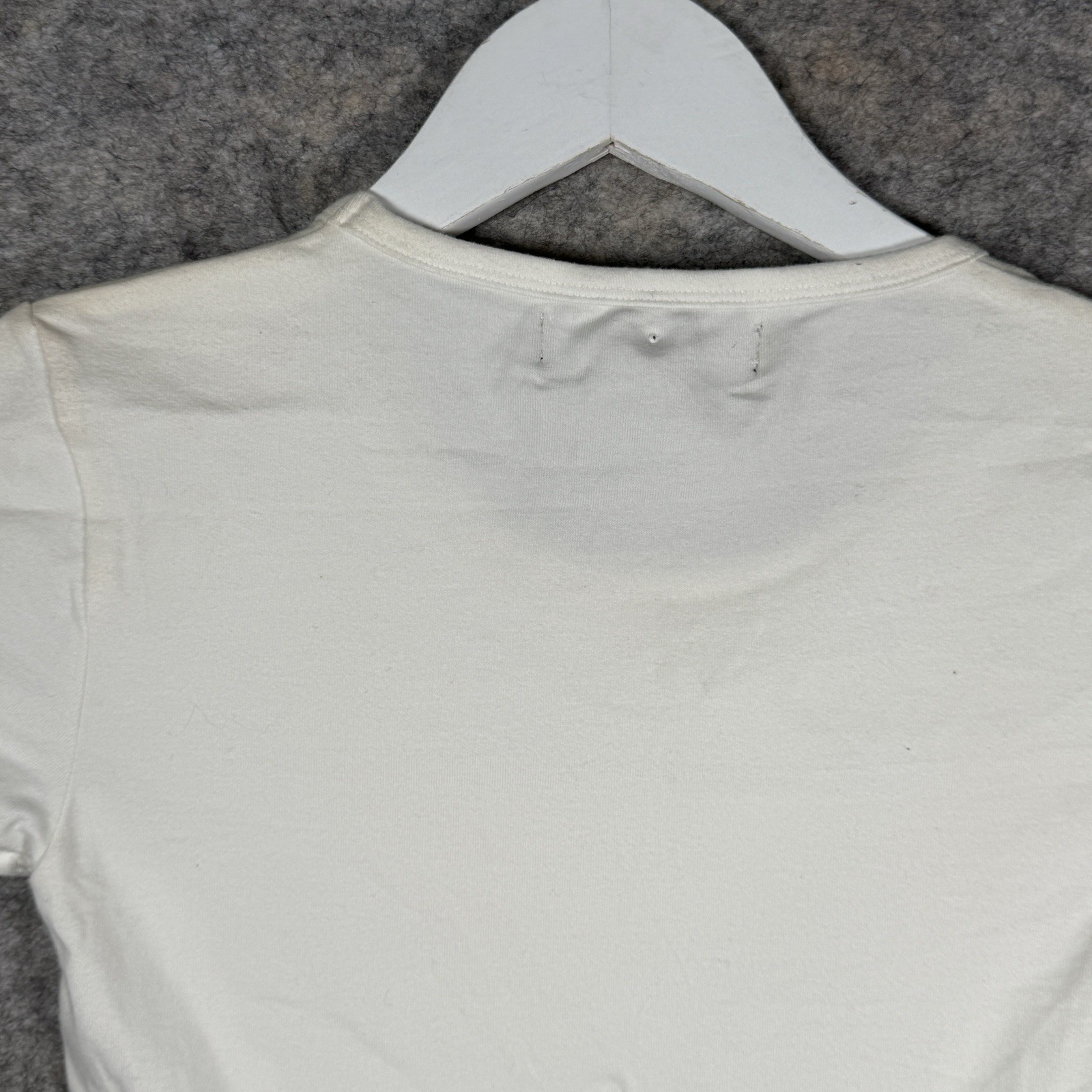 Vintage Womens Y2K NWT Sergio Valente White Short Sleeve Bedazzled Top Sz S